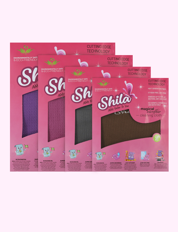 Shila Mikrofiber Temizlik Bezi 4'lü Paket  4 Adet